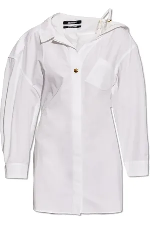 Jacquemus Sukienki, Kobieta, Biały, S, Bawełna, Mini Sukienka Bawełniana