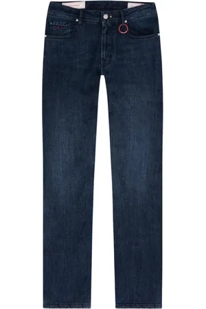 sartoria tramarossa Jeansy, Mężczyzna, Niebieski, W36, Niebieskie Stone Slim Fit Jeansy