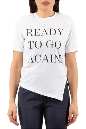 Elisabetta Franchi Koszulki, Kobieta, Biały, L, Stylowy T-shirt dla kobiet
