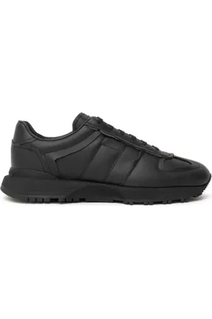 Maison Margiela Buty, Mężczyzna, Czarny, 44 EU, Czarny skórzany buty casual
