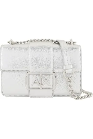 Armani Exchange Torebki, Kobieta, Szary, ONE SIZE, Elegancka Torebka na Ramię z Ekoskóry