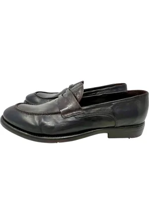 Lemargo Buty, Mężczyzna, Czarny, 41 EU, Skóra, Brązowy Penny Loafer, Skóra cielęca
