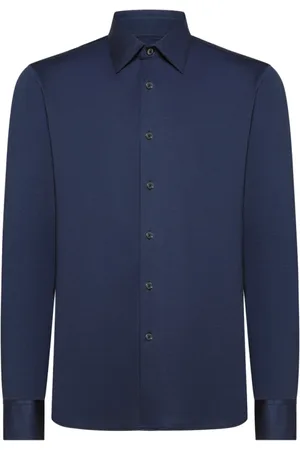 RRD Koszule, Mężczyzna, Niebieski, 2XL, Niebieska Koszula Męska Oxford Jacquard