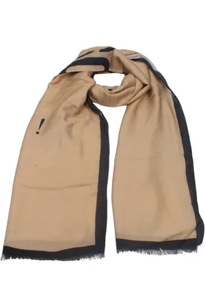 Moschino Akcesoria, Kobieta, Beżowy, ONE SIZE, Modal Szal z przodu z logo