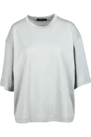 Fabiana Filippi Koszulki, Kobieta, Szary, S, Bawełniany T-shirt z unikalnym stylem