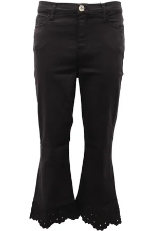 MARELLA Jeansy, Kobieta, Czarny, S, Spodnie Sportowe Flare Cropped