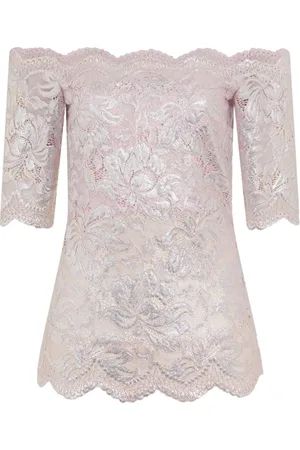 Paco rabanne Bluzki, Kobieta, Różowy, S, Różowy i Srebrny Elegancki Topwear