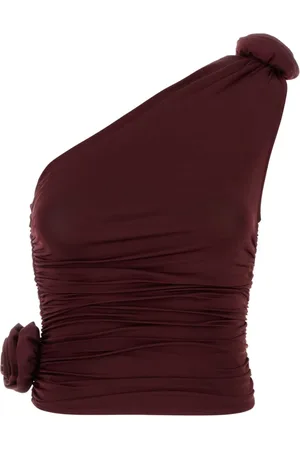 MAGDA BUTRYM Koszulki, Kobieta, Czerwony, S, Bordowy Top w Modnym Stylu