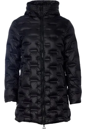 Danwear Kurtki, Kobieta, Czarny, XL, Len, Premium Czarna Kurtka Zimowa Helene