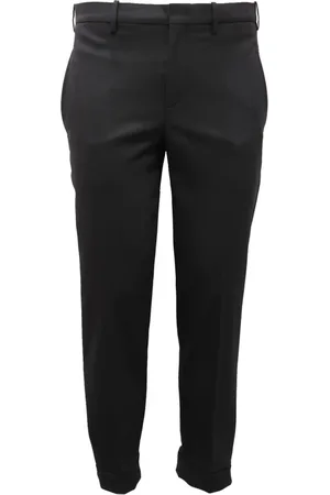 Neil Barrett Spodnie, Mężczyzna, Czarny, S, Włoskie Spodnie Slim Fit z Wełny