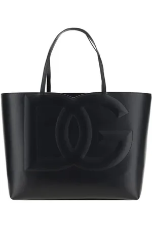 Dolce & Gabbana Torebki, Kobieta, Czarny, ONE SIZE, Torebka z wygrawerowanym logo z cielęcej skóry
