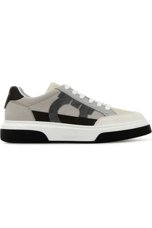 Salvatore Ferragamo Buty, Mężczyzna, Beżowy, 42 EU, Stylowe Sneakersy z Detalem Cassina Ganc