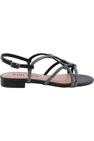Bibi Lou Buty, Kobieta, Czarny, 36 EU, Stylowy Sandał z Detalem Seal