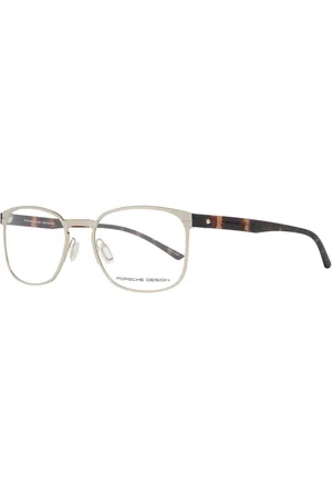Porsche Design Akcesoria, Mężczyzna, Żółty, ONE SIZE, Złote Tytanowe Okulary Optyczne Prostokątne