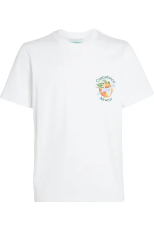 Casablanca Koszulki, Mężczyzna, Biały, S, Orbita Wokół Pomarańczy T-Shirt