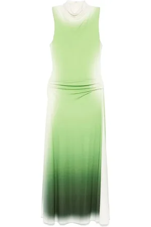 Simkhai Sukienki, Kobieta, Zielony, M, Rayon, Chromatyczna Sukienka bez Rękawów w Ombre
