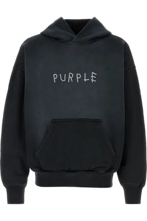 Purple Brand Bluzy, Mężczyzna, Czarny, M, Bluza z polaru z kapturem