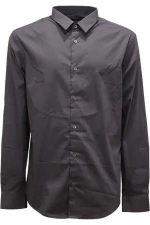 Emporio Armani Koszule, Mężczyzna, Szary, M, Podstawowa Koszula Phantom Model 8N1C09