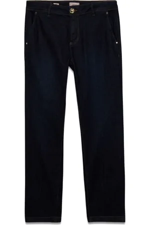 Oltre Jeansy, Kobieta, Niebieski, 3XL, Denim, Rinse-Denim-Chinohose