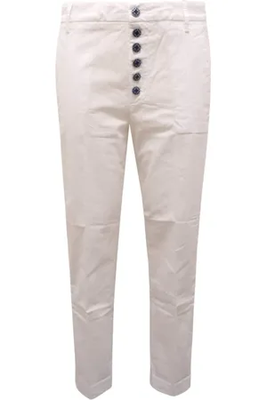 Dondup Spodnie, Kobieta, Biały, W26, Nima wo spodnie, włoski design, przyjazne dla SEO