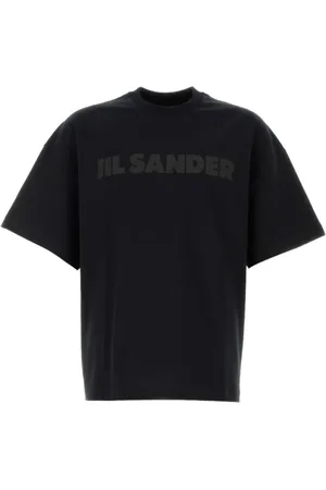 Jil Sander Koszulki, Mężczyzna, Czarny, M, Bawełna, Koszulka Logo Tee