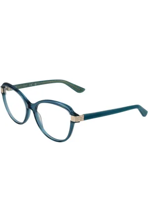 Guess Akcesoria, Kobieta, Niebieski, ONE SIZE, Turkusowe Okrągłe Okulary Optyczne z Etui
