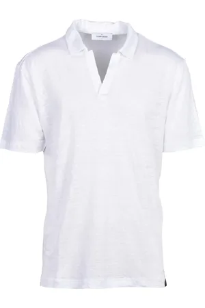 Gran Sasso Koszulki, Mężczyzna, Biały, 2XL, Polo z lnu