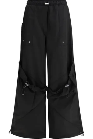 The Attico Spodnie, Kobieta, Czarny, M, Nylon, Nylonowe Spodnie Cargo Styl Miejski