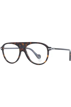 Moncler Akcesoria, unisex, brązowy, ONE SIZE, Brązowe Okulary Optyczne Aviator dla Mężczyzn