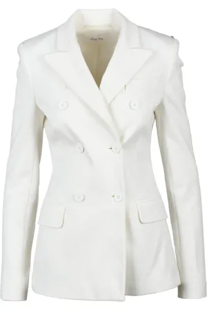 Sportmax Kurtki, Kobieta, Biały, M, Płaszcz z podwójnym rzędem guzików, model: sestri