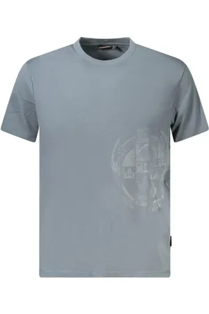 Napapijri Koszulki, Mężczyzna, Szary, XL, T-shirt z Wyrazistym Nadrukiem