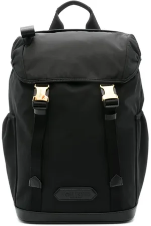 Tom Ford Torebki, Mężczyzna, Czarny, ONE SIZE, Czarny Plecak z Złotymi Klamrami