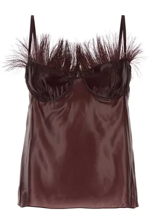 Salvatore Ferragamo Koszulki, Kobieta, Czerwony, S, Nylon, Stylowe Gonna Tops dla Kobiet