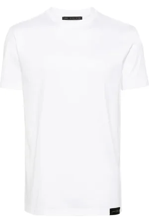 LOW BRAND Koszulki, Mężczyzna, Biały, XL, Biała Koszulka z Bawełny z Logo