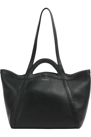 Coccinelle Torebki, Kobieta, Czarny, ONE SIZE, Torba skórzana z logo z przodu