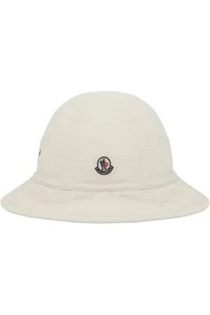 Moncler Akcesoria, Kobieta, Biały, M, Ikoniczny Kapelusz z Złożonym Detalem