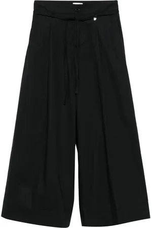 Liu Jo Spodnie, Kobieta, Czarny, L, Czarne Spodnie Palazzo Elegancki Trendy Look