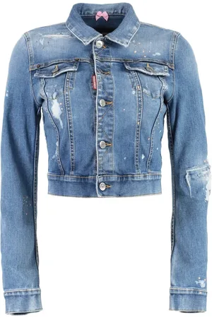 Dsquared2 Kurtki, Kobieta, Niebieski, L, Włoskie Kurtki Dżinsowe dla Mężczyzn