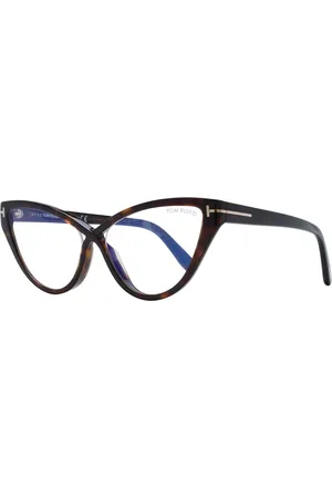 Tom Ford Akcesoria, Kobieta, brązowy, ONE SIZE, Brązowe Okulary Optyczne Cat Eye