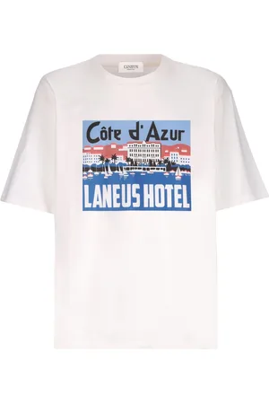 LANEUS Koszulki, Kobieta, Biały, L, Bawełna, Jersey t-shirt logo