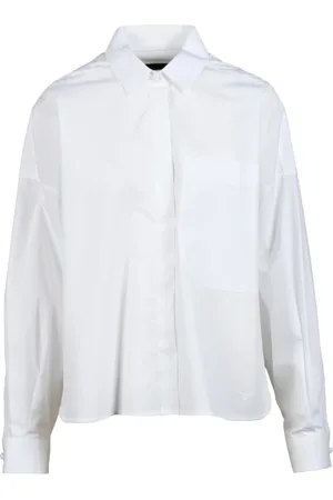 Emporio Armani Bluzki, Kobieta, Biały, S, Koszula bawełniana
