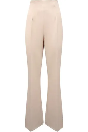 Twin-Set Spodnie, Kobieta, Biały, M, Ivory Side Zip Trousers