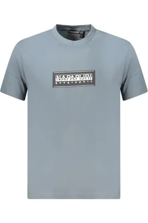 Napapijri Koszulki, Mężczyzna, Szary, S, T-shirt z odważnym nadrukiem