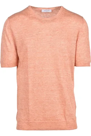 Gran Sasso Swetry, Mężczyzna, Pomarańczowy, 3XL, Sweter z lnu