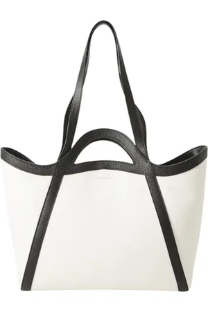 Coccinelle Torebki, Kobieta, Biały, ONE SIZE, Torba skórzana z logo z przodu
