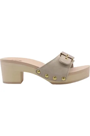Scholl Buty, Kobieta, Beżowy, 36 EU, Drewniane Chodaki Klasyczny Styl