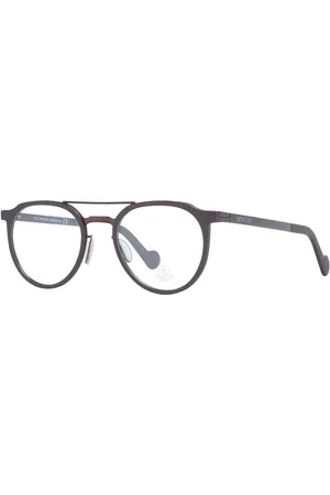 Moncler Akcesoria, unisex, brązowy, ONE SIZE, Brązowe Unisex Okrągłe Okulary Optyczne
