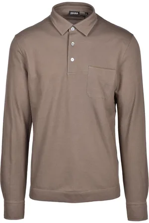Ermenegildo Zegna Koszulki, Mężczyzna, brązowy, L, Polo z bawełny - Klasyczny model