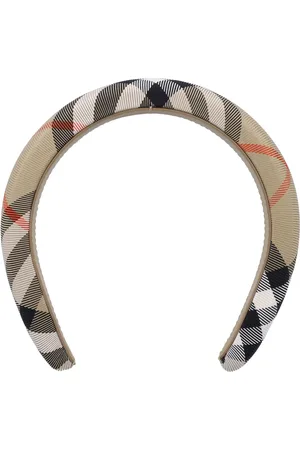 Burberry Akcesoria, Kobieta, Wielobarwność, ONE SIZE, Nylon, Opaska do włosów w kratę z nylonu
