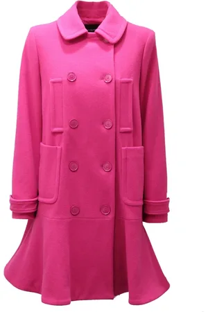 Emporio Armani Płaszcze, Kobieta, Różowy, S, Płaszcz wełniany Emporio mix styl